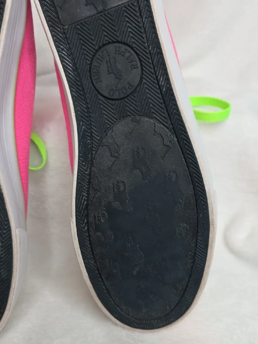 Polo by Ralph Lauren Hot Pink High-Top Sneakers with Neon Green Accents